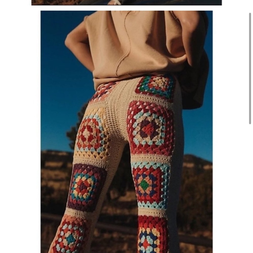NWT Free People x Flook Slouchy Crochet Trouser Pants